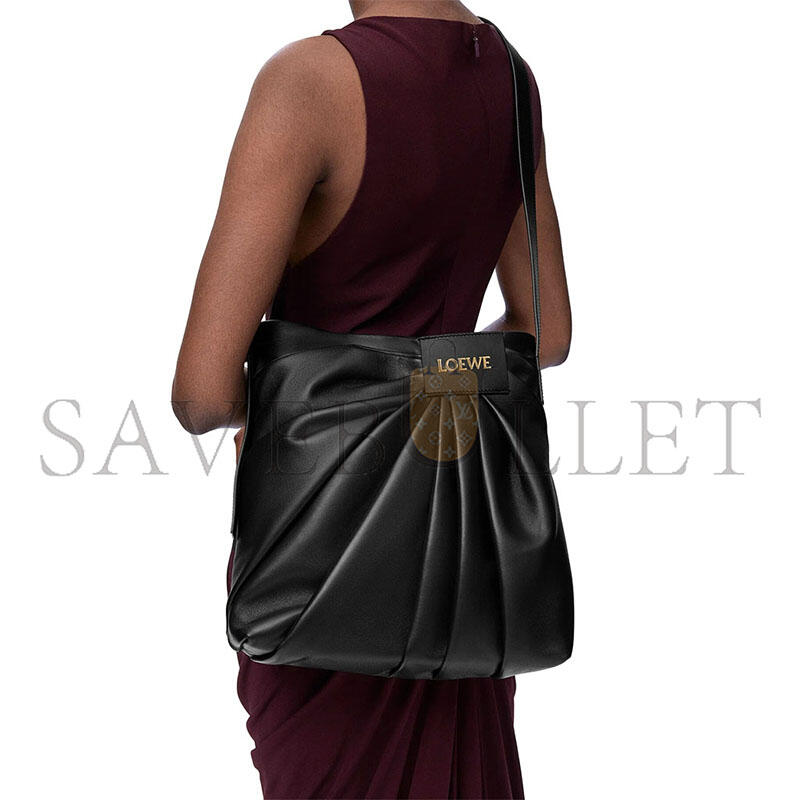 L0ew* draped tote in mellow nappa lambskin adhbdptx01-1100 (30*29*13cm)